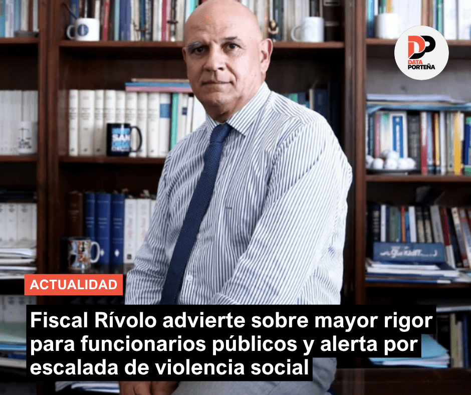 Fiscal Rívolo advierte sobre mayor rigor para funcionarios públicos y alerta por escalada de violencia&nbsp;social
